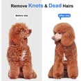 thumbnail image 5 of Cepillo para perros, cepillo para gatos, peine para eliminar el pelo de mascotas, rastrillo de aseo: elimina el pelo muerto y los nudos, desenredante profesional para pelo largo/corto., 5 of 5