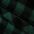 thumbnail image 6 of Fabrcox S-4XL Men Flannel Shirt Jacket with Hooded Long Sleeve Button Down Men Shacket Plaid with Chest Pocket Casual Oversized Hoodie Coat Green XXXL, 6 of 10