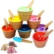thumbnail image 1 of 7 tazones de helado de plástico, tazones de postre, copas de postre congelado, tazones de helado reutilizables para alimentos, frutas, helados, yogur, postres, fiestas (uno de cada color) ER  Rojo Verde, 1 of 5