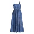 thumbnail image 5 of Time and Tru Women's Sleeveless Tiered Dress with Spaghetti Straps, Sizes XS-XXXL, 5 of 5