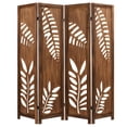 thumbnail image 1 of Gymax 4-Panel 5.6 FT Folding Partition Stand w/Double Action Metal HingesWood Frame, 1 of 10
