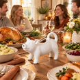 Joyioe Puking Pig Gravy Boat Ceramic Sauce Pitcher with Curled Tail ...