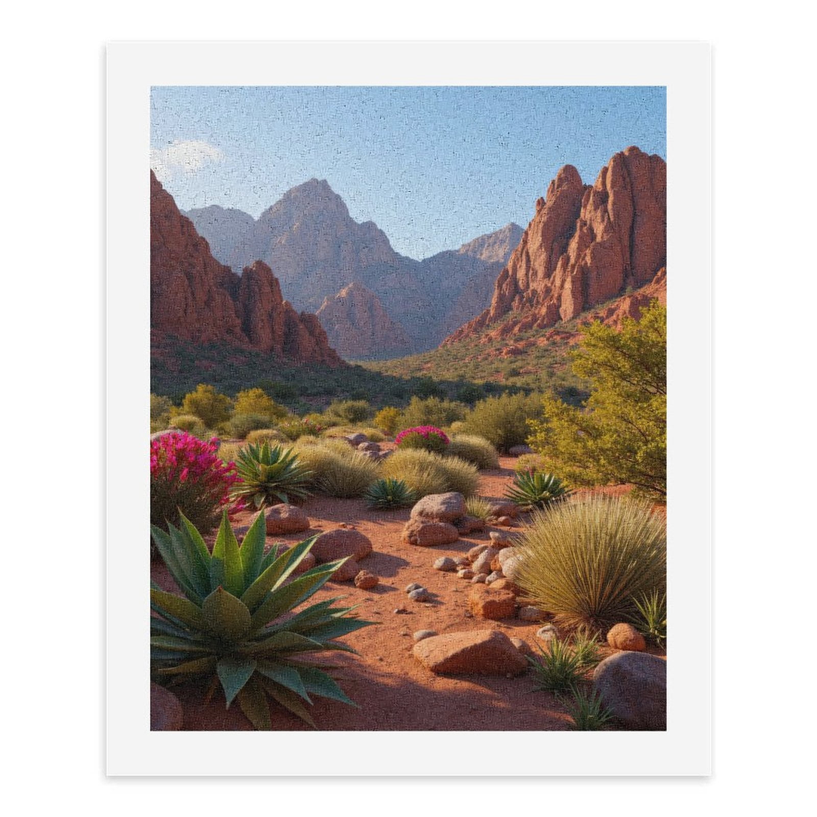 Paint by Numbers Kit for Adults, Desert Landscape Red Rock Scenery Paint by Numbers, Easy Paint by Numbers Kit for Adults Beginner, DIY Adult Paint by Number Kits on Canvas, 12x16in Home Decor