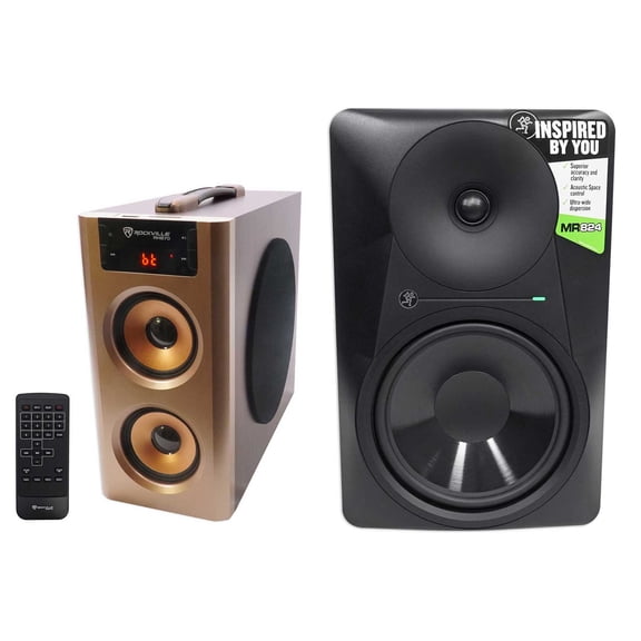 Mackie MR824 8” 85 Watt Powered Studio Monitor Class A/B Bi-Amped Free Speaker