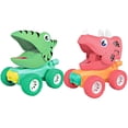thumbnail image 1 of Vogacara 2 uds. De dinosaurio de juguete para niños, juguete de presión para niños, coche de juguete Push and Go, regalo para niños y niñas (Color de Juguetes No. 4 Vogacara FN007739-04, 1 of 6