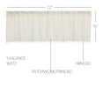thumbnail image 2 of VHC Brands Tobacco Cloth Antique White Patchwork Valance, 16x72, 2 of 8
