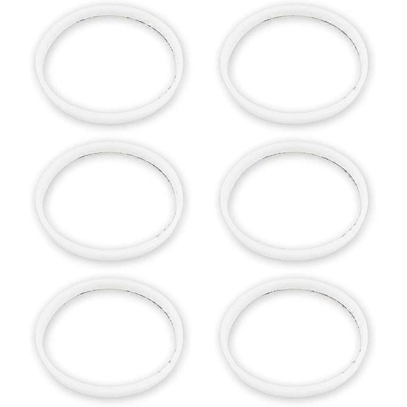 6 Pack Rubber Gaskets Replacement Seal White O-Ring for Ninja Juicer Blender Cups Replacement Parts