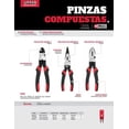 thumbnail image 2 of Pinza Electricista Corte Diagonal Compuesta 7 209gca Urrea Urrea 209GCA, 2 of 3