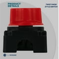 thumbnail image 3 of Five Oceans FO3510 Battery Disconnect Switch, Marine Battery Switch On-Off with Knob, 250 Amp Continuous 350 Amp Intermittent, 12-24 Volts, 3 of 6