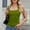 Green, variant on Cropped Ribbed High Neck Tank Top Womens Solid Color Spaghetti Strap Back Detail Fitted Soft Trendy Summer Casual Streetwear Cami Top
