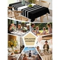 thumbnail image 5 of Black White Stripe Table Cloth, Modern Rustic Vertical Striped Waterproof Tablecloth for Square Tables, Reusable Washable Fabric Table Cover for Restaurant Kitchen Dining Tables 54"x54", 5 of 6