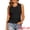 Black, variant on DARING DIVA Women's Casual Tank Top Summer Ruffle Hem Basic Crew Neck Tanks XS Beige