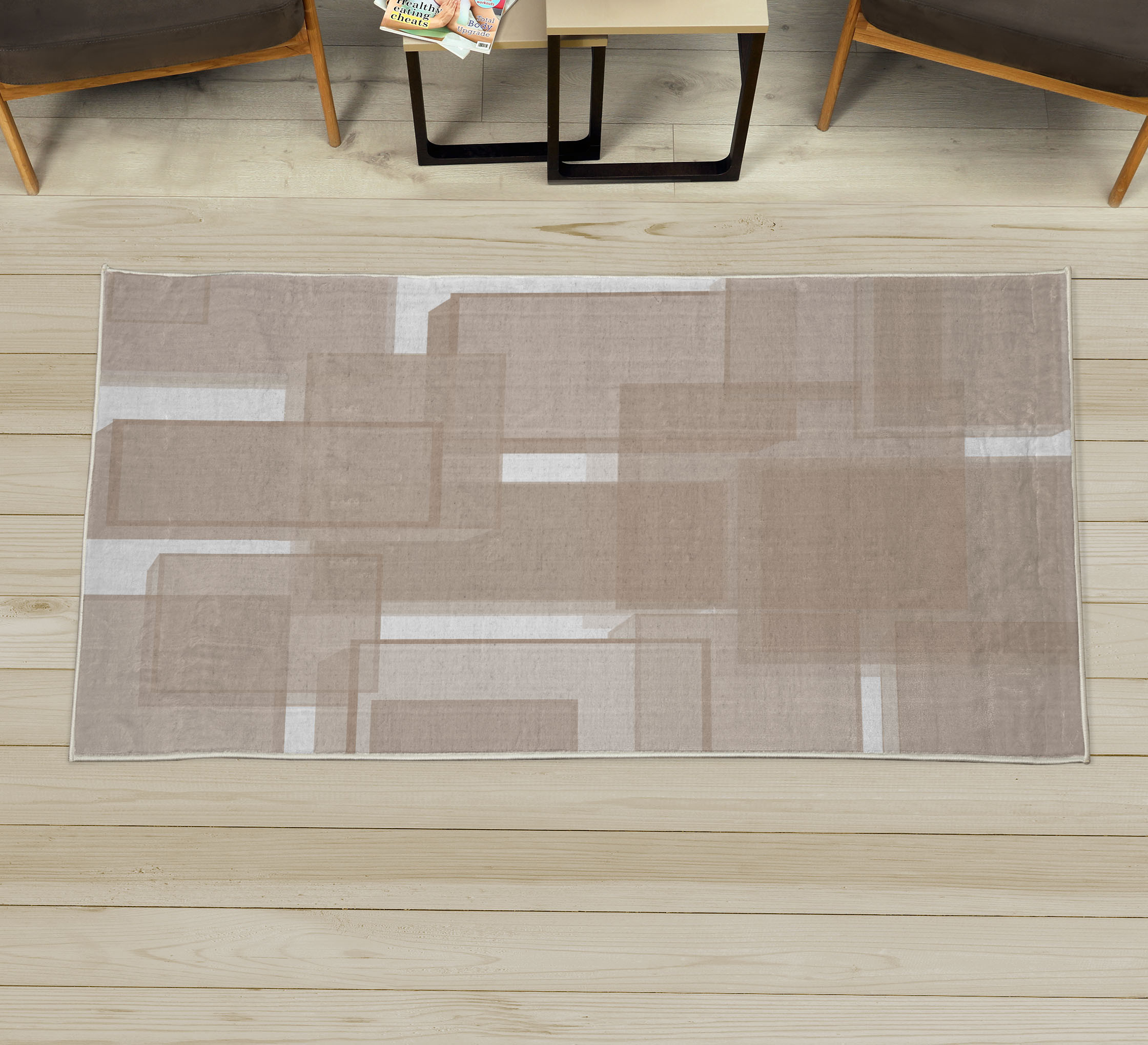 Contemporary Decorative Rug, 3 Dimensional Cubes Geometric Modern ...