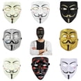 thumbnail image 2 of Máscara de Vendetta, máscara de terror para disfraces de Halloween para adultos, accesorios elegantes, 2 of 2