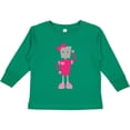 thumbnail image 3 of Inktastic Cute Robot, Girl Robot, Pink Robot With Ribbon Girls Long Sleeve Toddler T-Shirt, 3 of 5