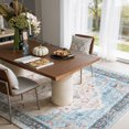 thumbnail image 4 of Toyoso 8x10 Area Rug Living Room Rugs - Vintage boho Decor Floral Area Rugs for Bedroom Dining Room Machine Washable Farmhouse Floral Carpet- Blue, 4 of 9