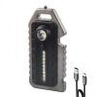 Camping al aire libre COB LED antorcha de trabajo impermeable bolsillo linterna silbato