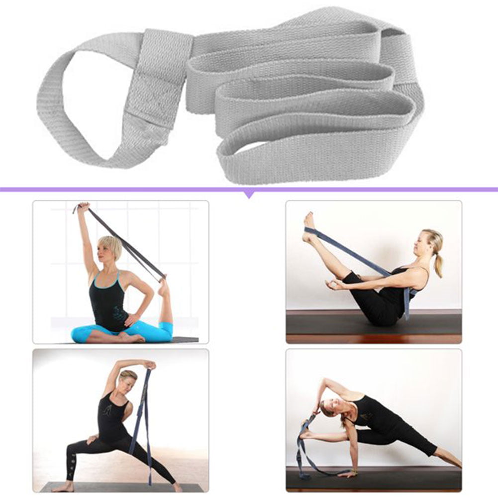 Grey Adjustable Yoga Mat Sling Strap Portable Carrier Belt Sports Gym 
