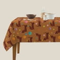 thumbnail image 5 of Zufioo Dachshund And Ball Print Square Decorative Tablecloth, Wrinkle-resistant, Waterproof and Oil-resistant Tablecloth Coffee Table Cloth, Suitable for Restaurants-60"x60", 5 of 8