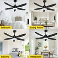 thumbnail image 6 of OUTON 42" Ceiling Fan with Lights and Remote Control, Indoor Outdoor Ceiling Fans for Bedroom, Living Room, Black Modern Fanlight, 6 of 9