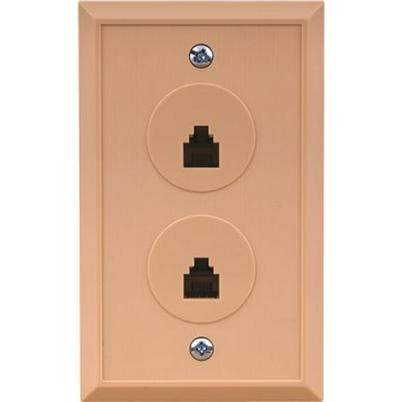 TELEPHONE DUPLEX JACK IVORY per 51 Each