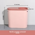 thumbnail image 1 of Pink Clip-On Cover Garbage Can with Large Capacity - Durable Plastic, Space-Saving Design for Kitchen, Bathroom, Bedroom & Commercial Use - Efficient, Versatile Waste Bin for Small Areas (Model 9219), 1 of 6