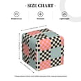 thumbnail image 4 of Gukieu Colorful Checkered Print Leather Tissue Box, PVC Waterproof Velcro Opening and Closing Square Tissue Box Holder, Suitable for Home and Office Decoration, 4 of 7