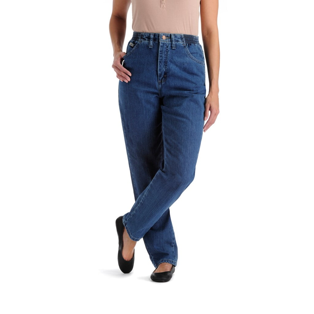Women's Lee Relax Fit Side-Elastic Jeans Pepperstone - Walmart.com