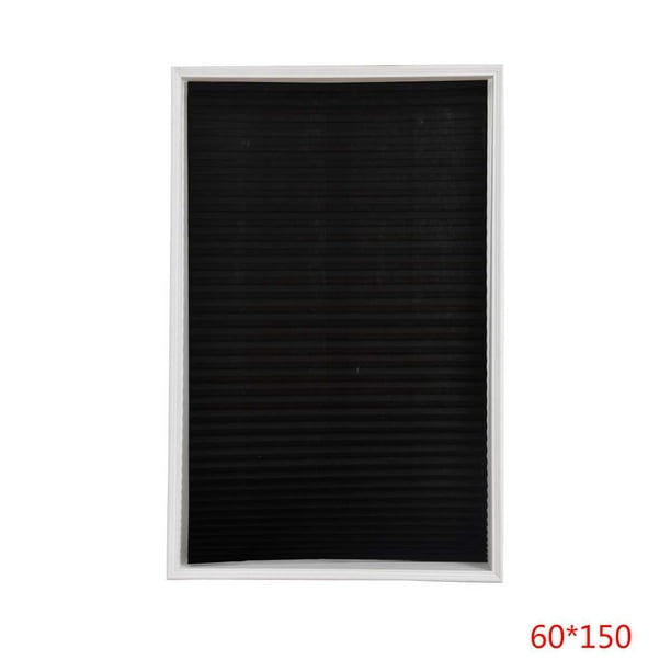 Maytalsory Window Blinds Trimmable Blocking Rolling Blackout Drape  Non-woven Fabric Curtain Removable Reusable Vehicle Bedroom Sun Shade Black  60x150cm 