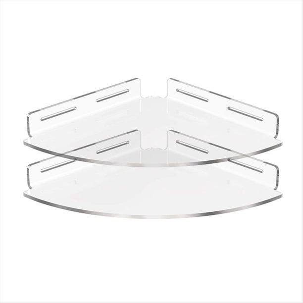 2 Estantes Flotantes de Esquina Triangulares para Pared, para Baño, Cocina, Baño y Dormitorio.