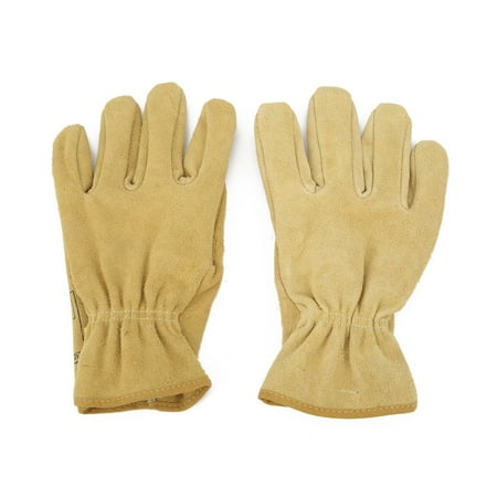 

Fire Resistant Gloves Soft Cow Split Reuseable Oblique Thumb Design Welding Gloves With Internal Seam For Handling For Drivers XL