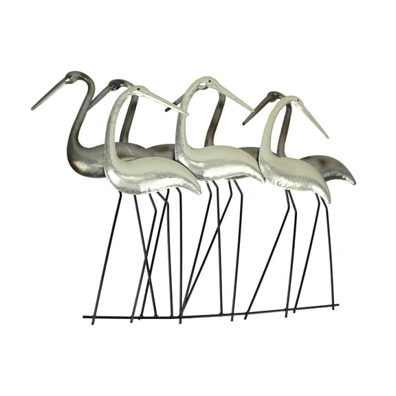 J.D. Yeatts Metal Flock Of Coastal Birds Wall Art Sculpture Hanging Beach Home