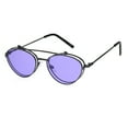 thumbnail image 2 of Hipster Hippie Pop Color Flip Up Lens Pimp Daddy Sunglasses Gunmetal Purple, 2 of 4