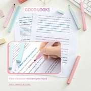 Gel pens 12pcs Highlighters Aesthetic Pastel Highlighter&SINGLE DOUBLE HEADED SUIT Set With Soft Pen Tip Highlighters And Pens No (Multicolor) 1ml
