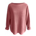 thumbnail image 2 of Vedolay Fall Sweater Oversized Sweaters for Women Crewneck Long Sleeve Knit Pullover Sweater,Pink L, 2 of 4