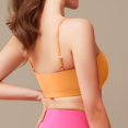 thumbnail image 6 of Womens Bras Sports Bra Vest Push-Up Yoga Fitness Sports Bra With Removable Chest Pad Wireless Bra Orange XL, 6 of 6