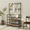 Black, variant on HioHa Coat and Shoe Rack, Hall Tree for Entryway with 4-Tier Storage Shelves,Storage Organizer with 8 Hooks for Bedroom, Hallway, Office, Black