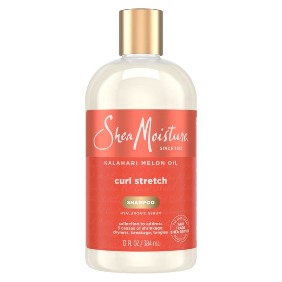 SheaMoisture Curl Stretch Shampoo Cleanses And Hydrates For Strong And Soft Curls, Kalahari Melon Oil Infused With Hyaluronic Serum, For Type 4 Hair ,13 Fl Oz