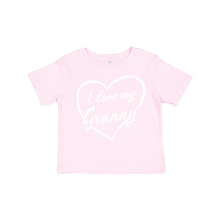 

Inktastic I Love My Granny in White Chalk Heart Gift Toddler Boy or Toddler Girl T-Shirt