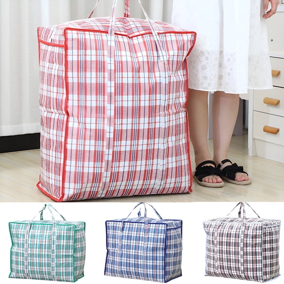 XIBUFE Large Clothing Storage Bags With Zipper Handles Dorm Move In Bags Multicolor