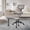 Gray, variant on Cross Legged Meditation Chair, Leather Yoga Kneeling Chair with Wheels, Height Adjustable(Gray)