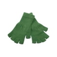 thumbnail image 2 of Gravity Threads Unisex Warm Half Finger Stretchy Knit Fingerless Gloves, Kelly Green, 2 of 2