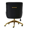 thumbnail image 4 of TOV Furniture Beatrix Fauteuil Pivotant Moderne Rembourré pour Bureau à Domicile, Noir, 4 of 5