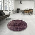 thumbnail image 4 of Ahgly Company Machine Washable Indoor Rectangle Abstract Mauve Taupe Purple Area Rugs, 2' x 4', 4 of 7