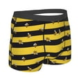 thumbnail image 2 of KLL Striped With Bees Men's Cotton Boxer Briefs Underwear-Small, 2 of 8