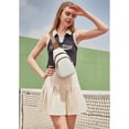 thumbnail image 2 of Bolso Bandolera Telena Riñonera de Cuero Beige Marrón, 2 of 7