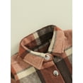 thumbnail image 5 of Bslissey Toddler Baby Girls Flannel Shirt Jacket Plaid Print Long Sleeve Button Lapel Cardigan Coat Infant Casual Outerwear 6M 12M 18M 24M 3T 4T Kids Daily Clothes, 5 of 8