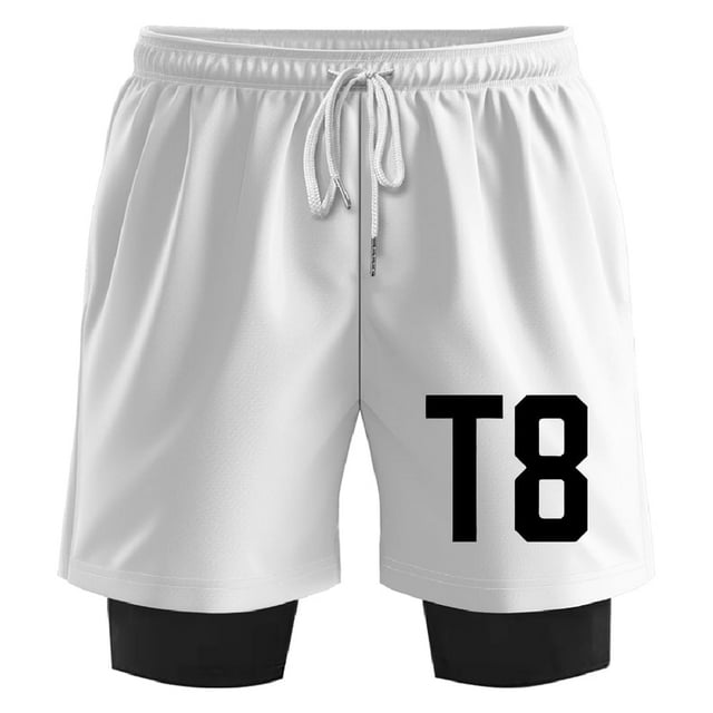 Tate McRae T8 Merch Sweatshorts Femmes Hommes Shorts de Basketball Décontractés Sport Extérieur,S,Blanc
