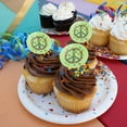 thumbnail image 4 of Lady Bug Rainbow Peace Sign Cupcake Picks Toppers Decoration Set of 6, 4 of 7