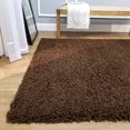 thumbnail image 3 of Maxy Home Bella Solid Brown 5 ft. x 7 ft. Shag Area Rug, 3 of 7